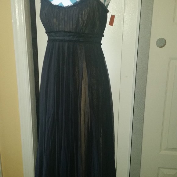 Badgley Mischka Black Long Dress Size 8 - Picture 1 of 14